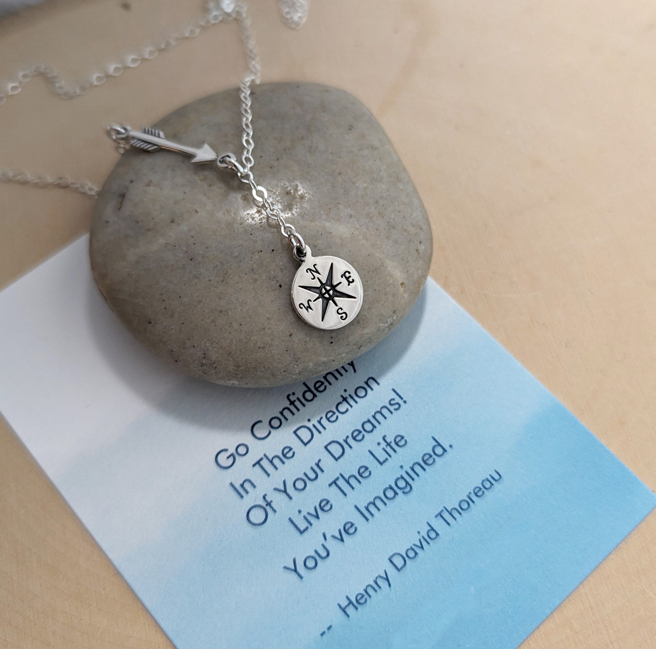 Live the Life You've Dreamed - Henry David Thoreau Sterling Silver Round Charm Live the Life You've Dreamed - Henry David Thoreau Sterling Silver Round Charm