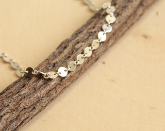 Sterling Silver Disc Chain... Perfect for Layering