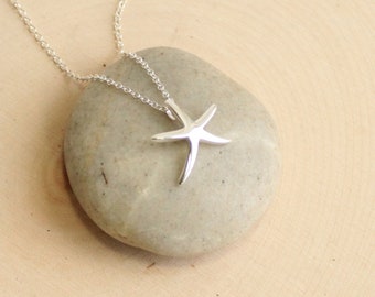 Sterling Silver Sliding Starfish Necklace