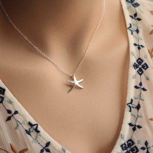 Sterling Silver Sliding Starfish Necklace image 5