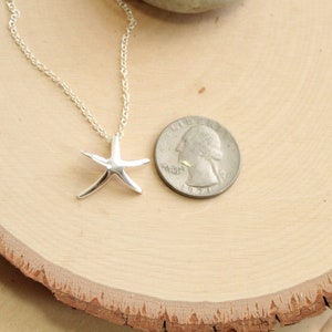 Sterling Silver Sliding Starfish Necklace image 4