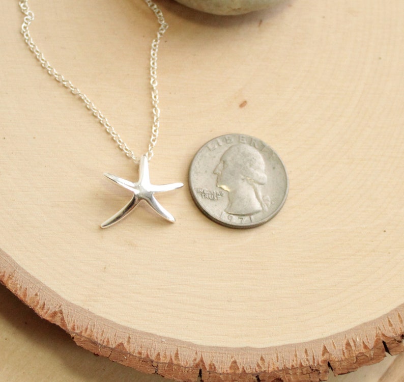 Sterling Silver Sliding Starfish Necklace image 4