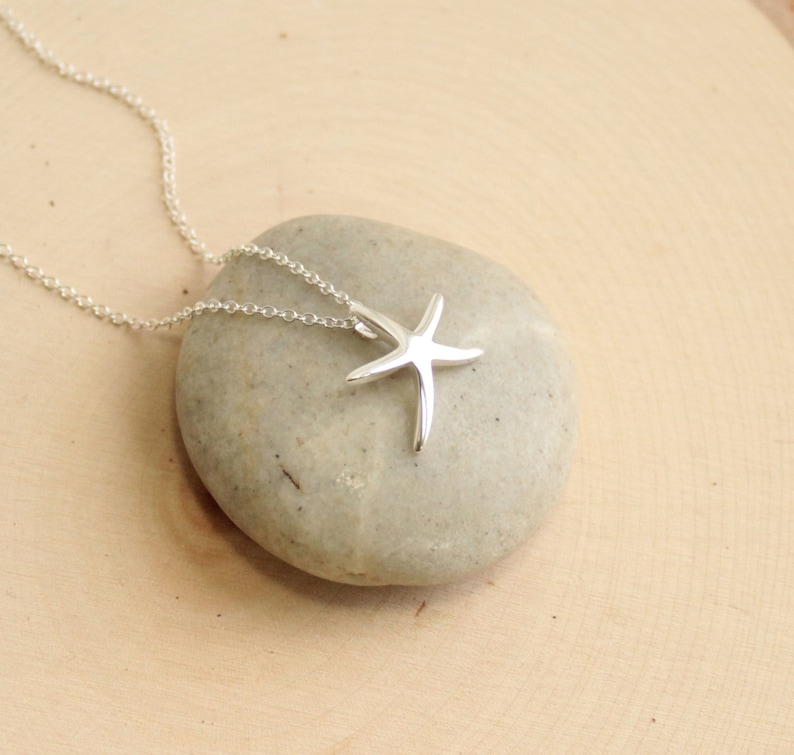 Sterling Silver Sliding Starfish Necklace image 3