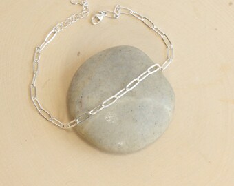 Sterling Silver Paperclip Chain Bracelet