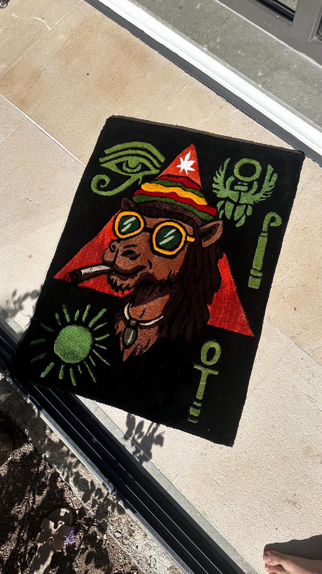 Rasta Inspired Tufted Rug – Reggae Fiber Art Wall Decor - Etsy