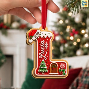 Custom Kids Name Ornament, Stocking Tag for Christmas, Kids Christmas Gift