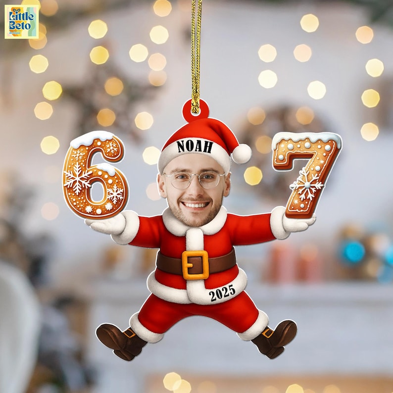 Hang your meme ornament on the Christmas tree for a fun surprise that makes everyone laugh—ideal for teens, tweens, and family gatherings.