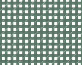 Hand Painted Mini Christmas Green Check Seamless Pattern Design: Kids Clothing, Fabric By The Metre, (Digital Download)