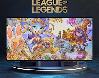 Yuumi, Lulu, Amumu, Heimerdinger, Ziggs, Fizz League of Legends Desk Mat / LoL Desk Mat, LoL Mouse Pad, LoL Playmat / Gamer Desk Mat