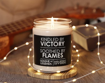 League of Legends Scented Candle, Soy Candle for Gamers, Relaxing Gaming Decor, Personalized Custom Unique Gift for Gamers, Night Time Vibe