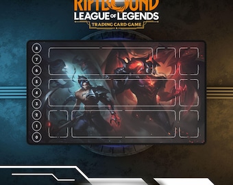 Tapete de juego Riftbound Kayn y Aatrox / Tapete de juego de cartas TCG