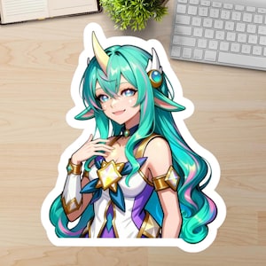 Star Guardian Soraka League of Legends Waterproof Vinyl Decal, Premium Waterproof Vinyl Sticker, Gamer Laptop Sticker, lol Sticker Decal