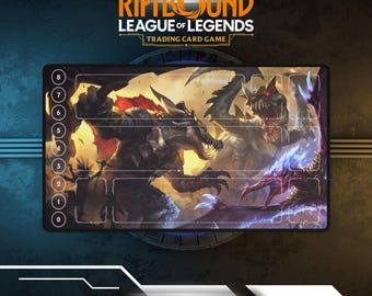 Riftbound Playmat Cho'Gath, Renekton, Anivia | TCG Card Game Playmat