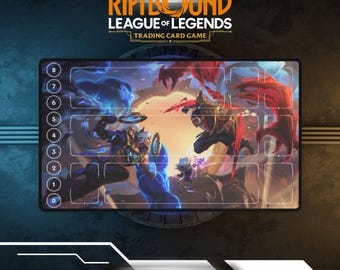 Tapete de juego Riftbound Sett, Zed, Kennen / Tapete de juego de cartas TCG