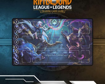 Tapete de juego Riftbound Warwick, Diana, Swain, Zoe, Zilean / Tapete de juego de cartas TCG