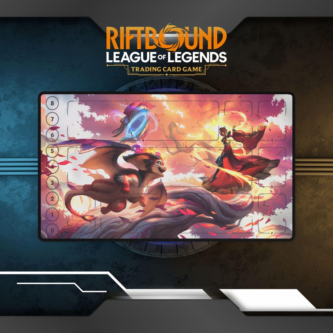 Riftbound Playmat Smolder & Mel | TCG Card Game Playmat - Etsy