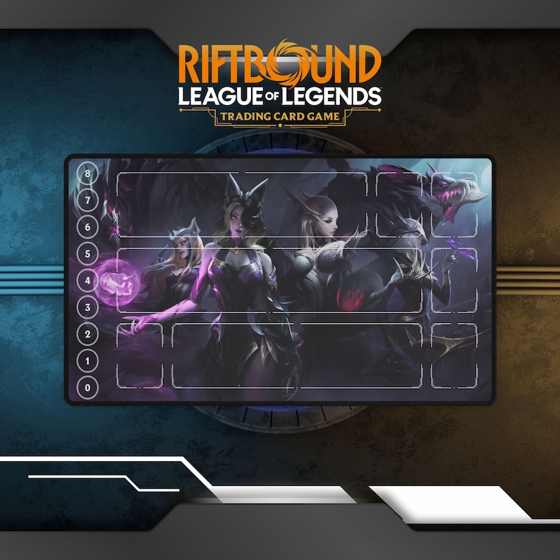 Riftbound Playmat Ahri, Warwick, Evelynn, Cassiopeia, Malphite, Ashe ...