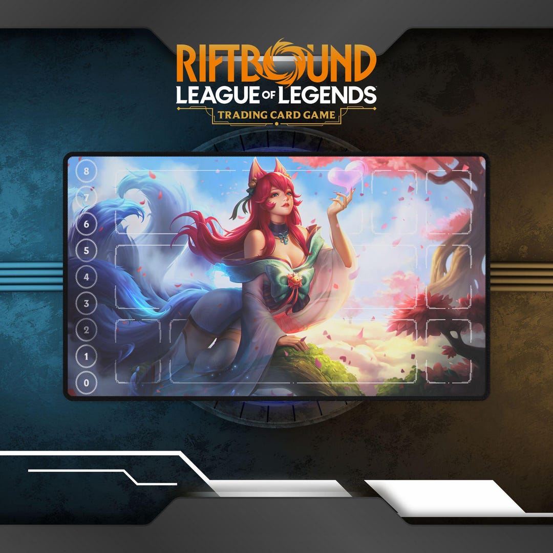 Ahri Riftbound Tft Riftbound Playmat Ahri | TCG Card Game Playmat - Etsy