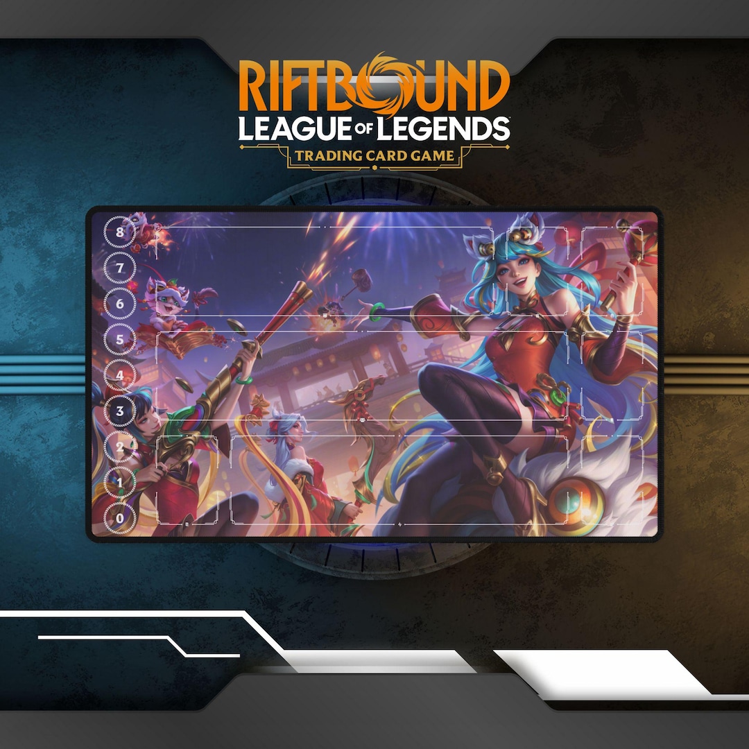 Riftbound Playmat Seraphine, Caitlyn, Ashe, Yuumi, Poppy, Ziggs | TCG ...