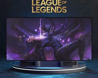 Alfombrilla de escritorio Bel'Veth y Kai'Sa de League of Legends, alfombrilla de escritorio de LoL, alfombrilla de ratón de LoL, alfombrilla de juego de LoL, alfombrilla de escritorio para gamers, alfombrilla de ratón para gamers, alfombrilla de juego TCG