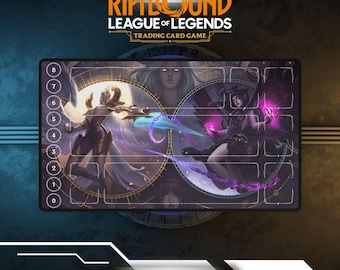 Tapete de juego Riftbound Morgana, Kayle / Tapete de juego de cartas coleccionables, tapete de juego TCG