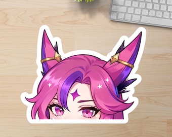 Vinilo adhesivo impermeable de Xayah Peeker de League of Legends, pegatina de vinilo impermeable de alta calidad, pegatina para portátil de jugador, pegatina de Guardiana Estelar Xayah de LoL