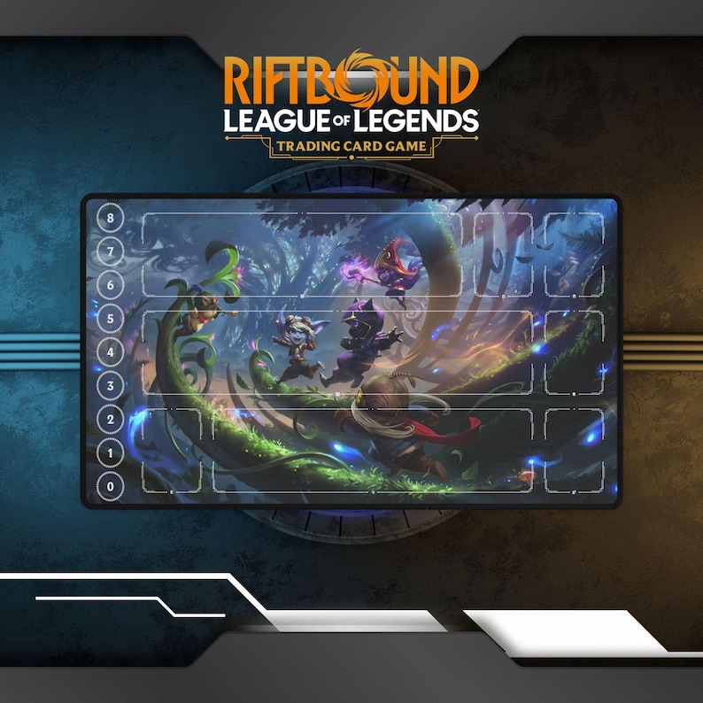 Riftbound Playmat Teemo, Lulu, Kennen, Tristana, Corki, Yordle | TCG ...