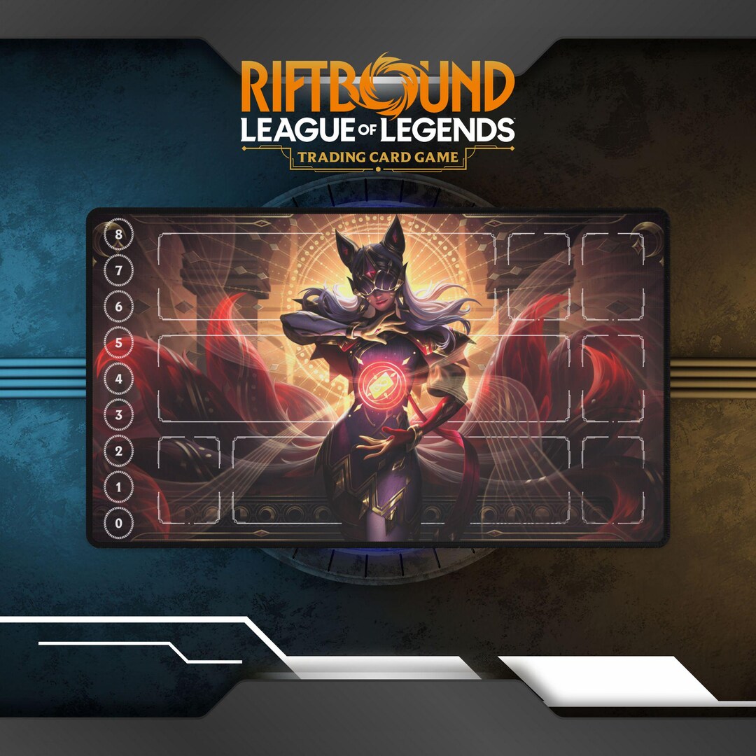 Ahri Riftbound Tft Riftbound Playmat Ahri | TCG Card Game Playmat - Etsy