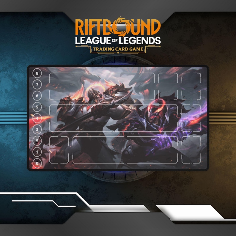 Riftbound Playmat Darius & Garen | TCG Card Game Playmat image 1