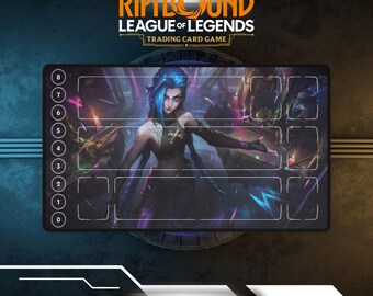 Tapis De Jeu Riftbound TCG : League Of Legends - Jinx, Néoprène 61x35,6 Cm, Bordure Cousue - 2