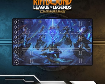 Tapete de juego Riftbound Ashe, Kha'Zix, Thresh, Zed, Riven / Tapete de juego de cartas TCG