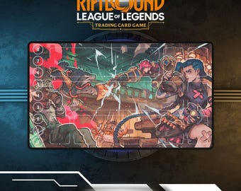 Riftbound 2XKO Playmat Jinx, Vi, Warwick, Ekko | TCG Playmat