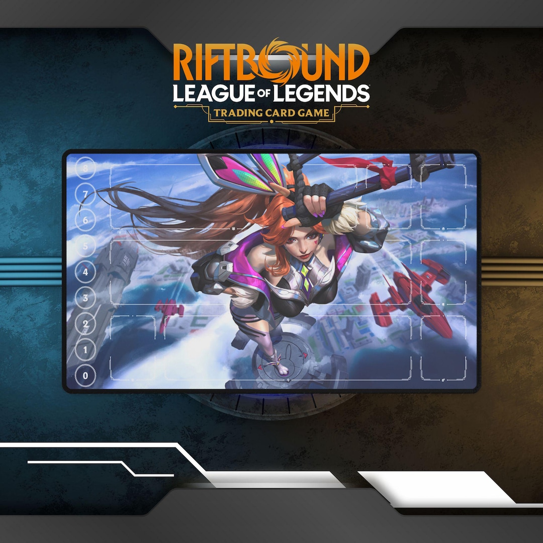 Alfombra De Juego Miss Fortune Para Riftbound TCG – Neopreno De 61x35,6 Cm Con Borde Cosido | Protege Tus Cartas Con Estilo | Ideal Para Coleccionistas De LoL