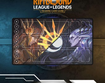Riftbound Playmat Leona & Diana | TCG Card Game Playmat