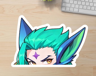 Vinilo adhesivo impermeable de Rakan Peeker de League of Legends, pegatina de vinilo impermeable de alta calidad, pegatina para portátil de jugador, pegatina de Rakan Guardián Estelar de LoL