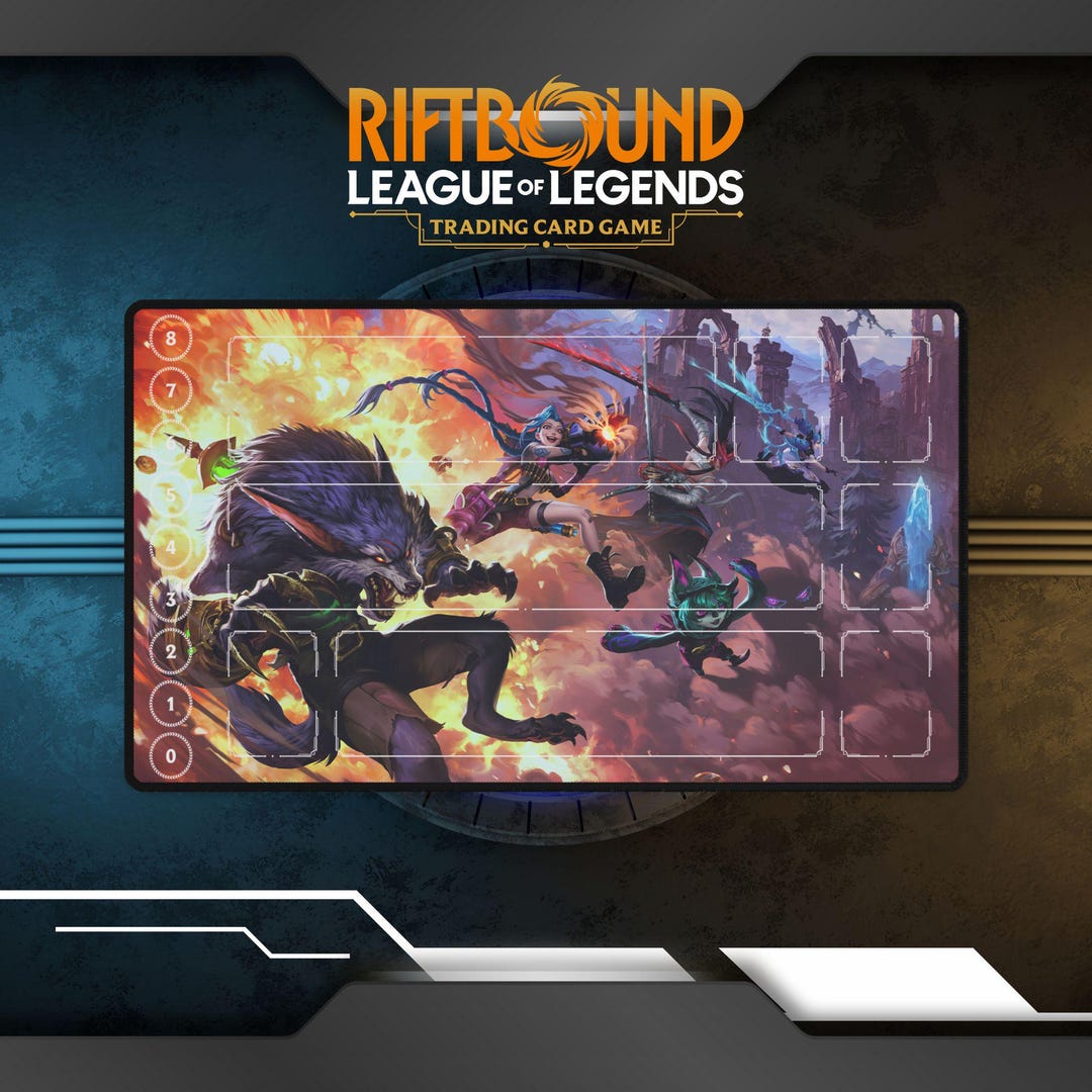 Riftbound Playmat Warwick, Jinx, Yone, Gwen, Vex | TCG Card Game ...