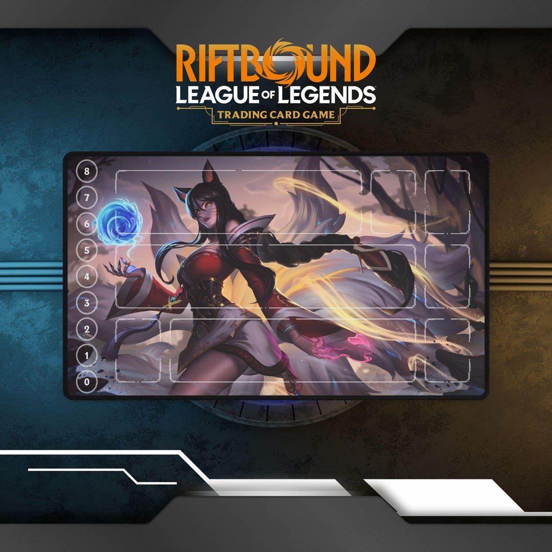 Ahri Riftbound Tft Riftbound Playmat Ahri | TCG Card Game Playmat - Etsy