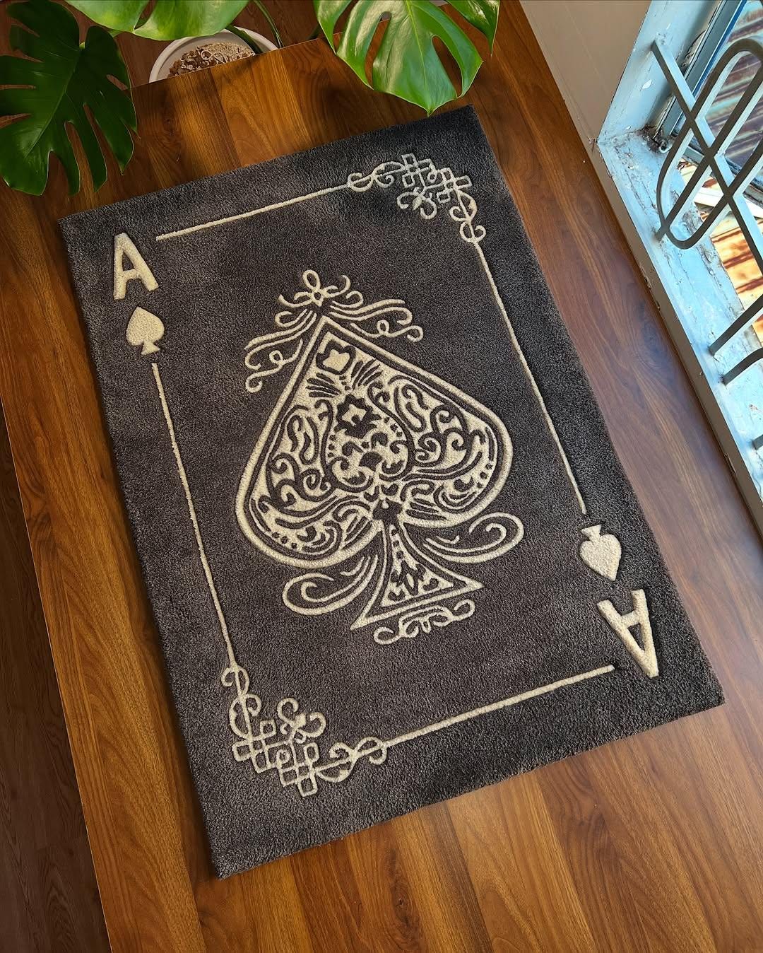Ace of Spades Rug Playing Card Themed Decor Carpet for Playing Room - Etsy