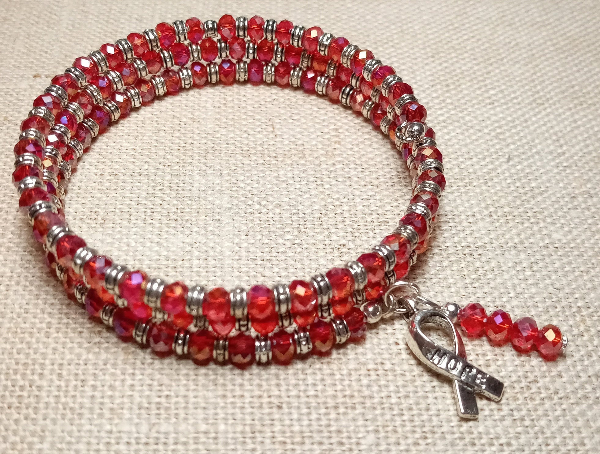 019 Aids/stroke/heart Disease Awareness Bracelet - Etsy