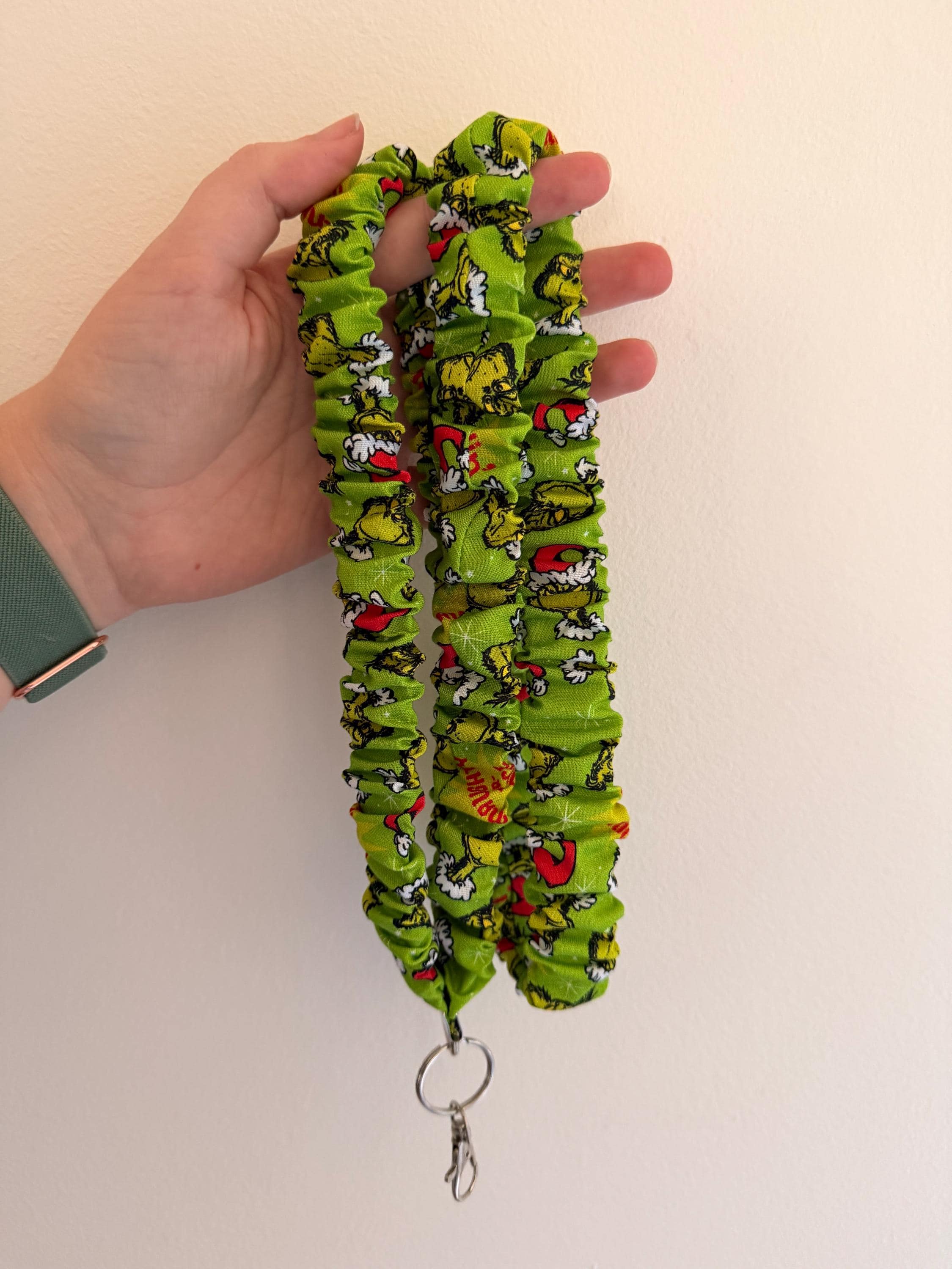 The Grinch Themed Lanyard With Clear ID Holder - Officially Licensed, Nylon & Plastic