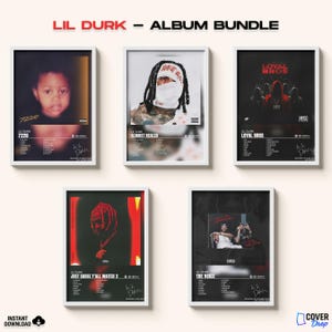 Lot d'affiches d'album Lil Durk - 5 pochettes emblématiques | Téléchargement instantané