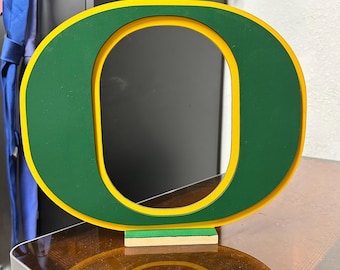 Handmade 3D Wood University of Oregon Sign | College Fan Desk Decor