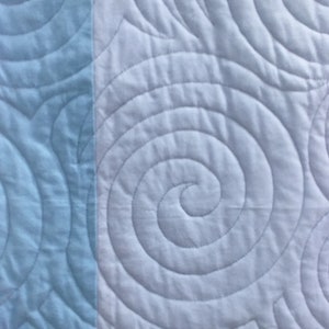 Full Size Jacob's Quilt Pieced in Many Shades of Blue Batiks image 6