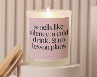 Teacher Retirement Gift Candle, Funny End of Year Teacher Gift, Teacher Appreciation, Smells Like Summer Break, Summer Break Teacher Gift