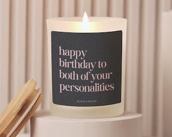 Gemini Birthday Candle Gift Funny Gemini Custom Candle May June Birthday Astrology Gift For Her Friend Star Sign Gemini 2 Personalities