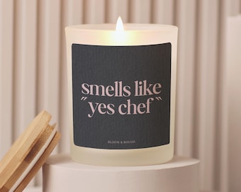 Culinary School Graduation Gift Candle, Smells Like "Yes Chef", Funny New Chef Gift, Culinary Student Modern Candle Gift