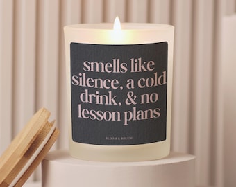 Summer Break Teacher Candle Gift, Funny End of Year Teacher Gift, Teacher Appreciation, Teacher Retirement Gift, Smells Like Summer Break
