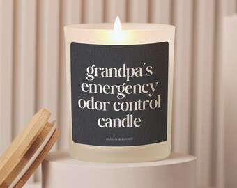 Custom Funny Grandpa Candle, Personalized Fathers Day Gift for Grandpa, Light When Papa Farts Candle, Grandpa's Odor Control Candle Gag Gift