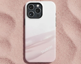 Funda Magsafe para iPhone 16 Pro: Funda personalizada para iPhone, color rosa polvo, con nombre personalizable