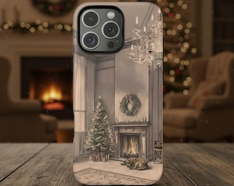 Vintage Christmas Phone Case: Trendy iPhone Cover, Tough Case Gift
